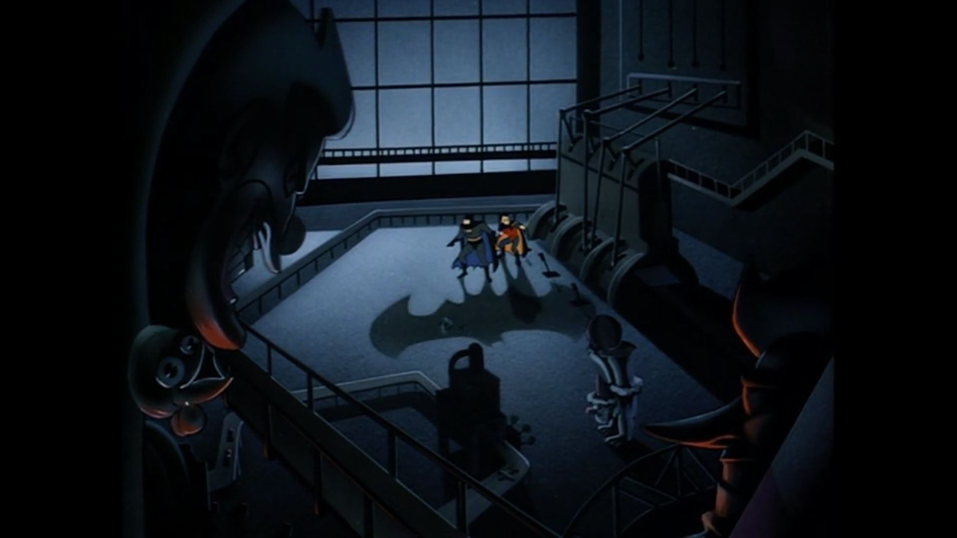 Batman Shadow forms Batman logo - Batman: The Animated Series(1992 ...