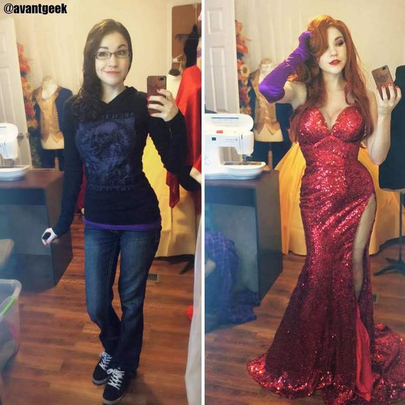 Before and After Jessica Rabbit by Olivia Mears | Scrolller