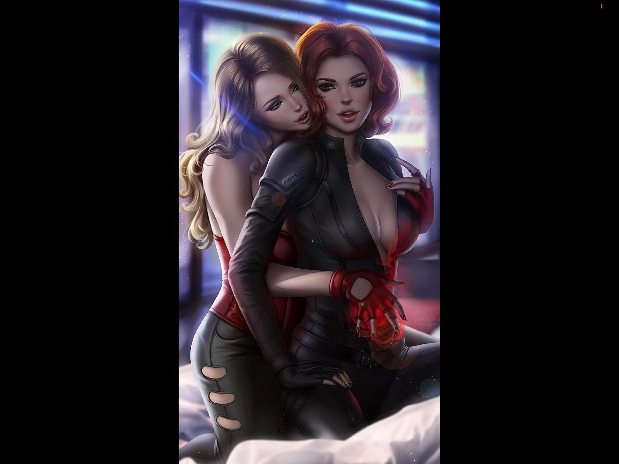 Black Widow And Scarlet Witch Scrolller