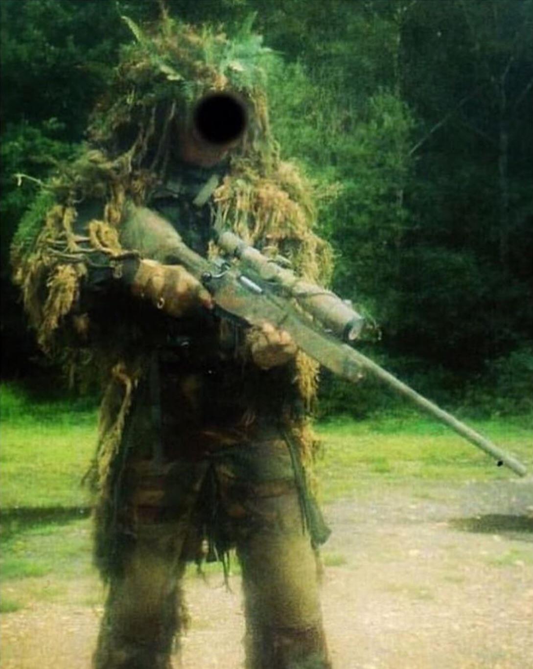 British 22 SAS Sniper pictured here in a Ghillie suit during training ...