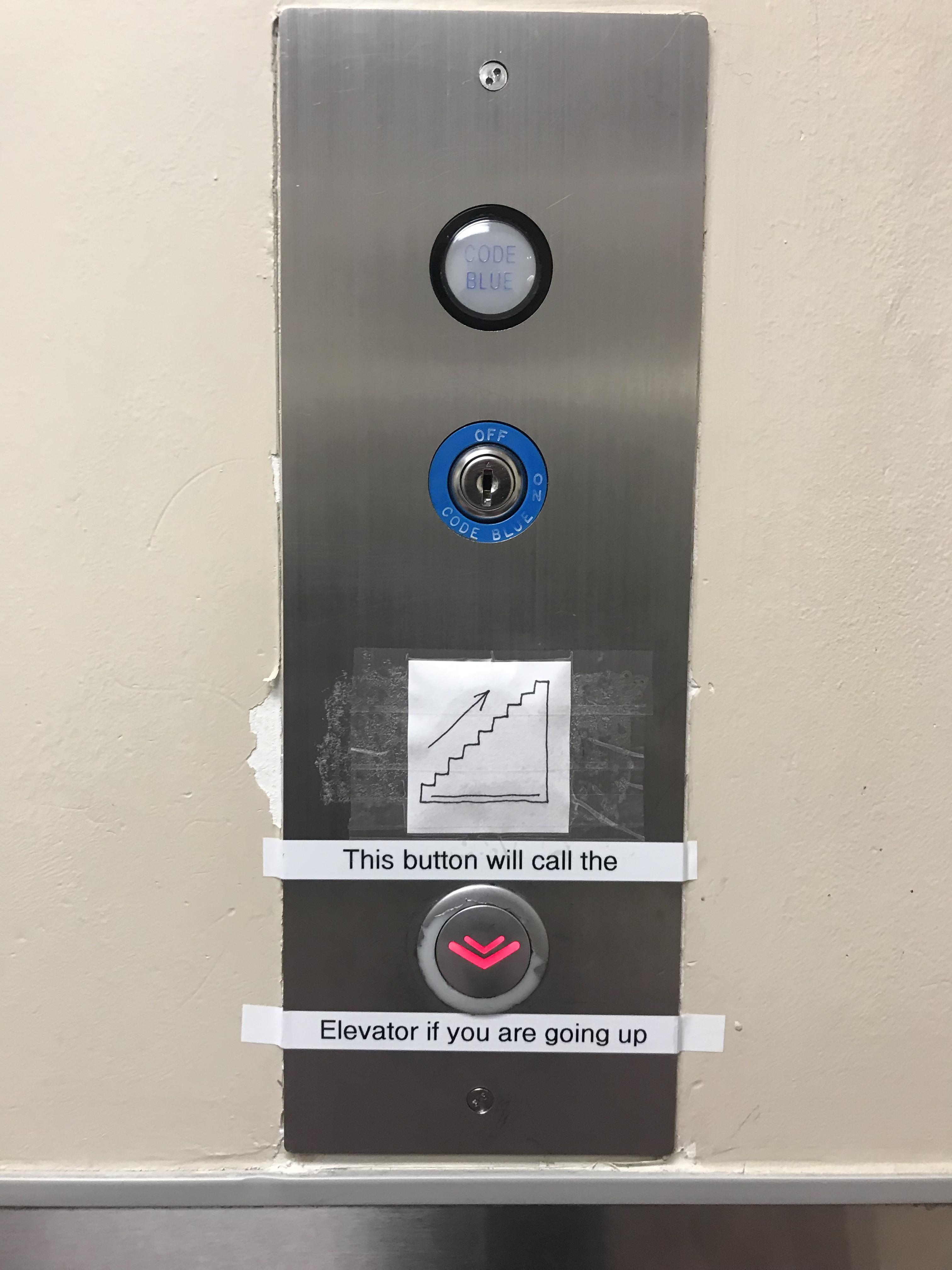 Broken elevator button | Scrolller