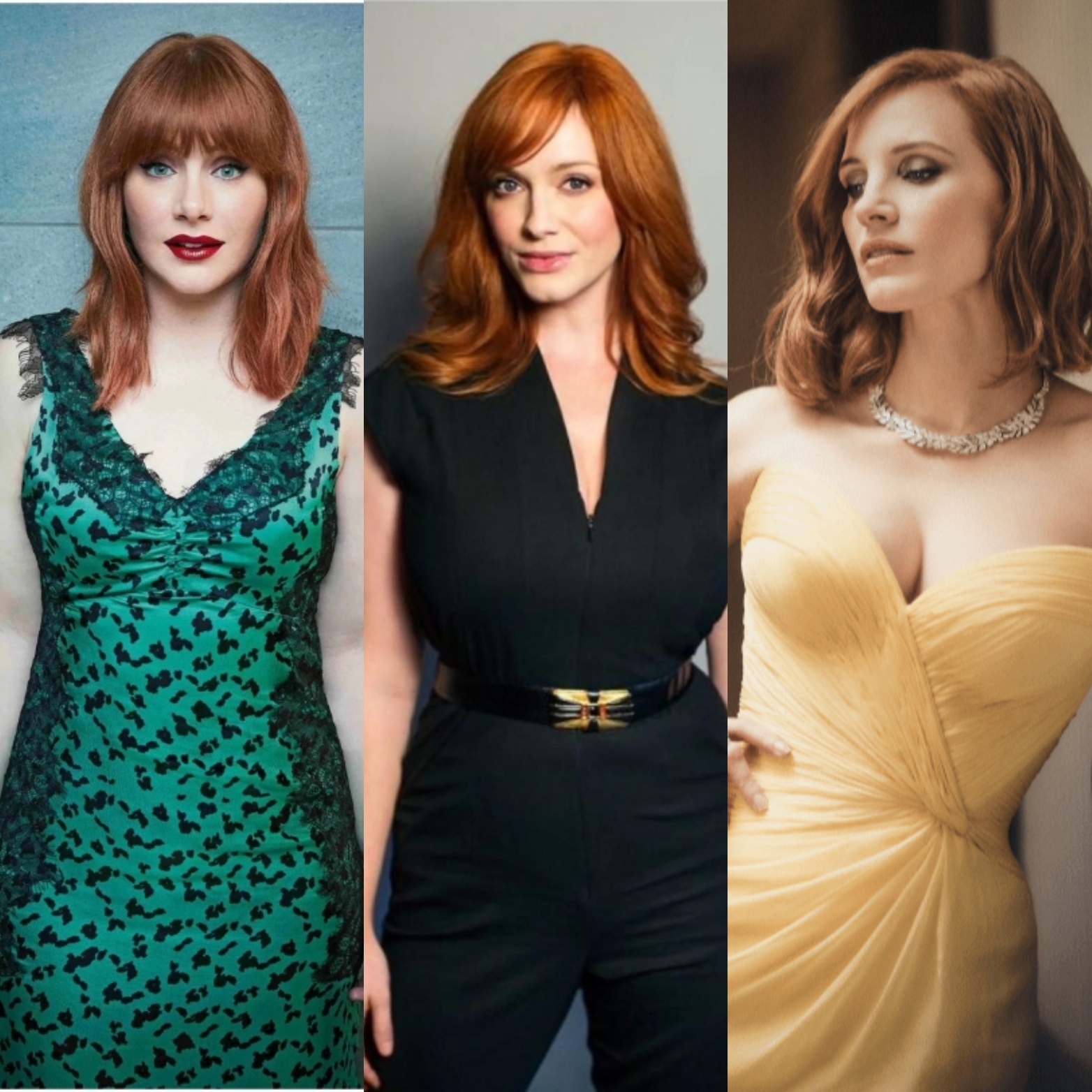 Bryce Dallas Howard Christina Hendricks And Jessica Chastain Would Be A Dream 4some Scrolller