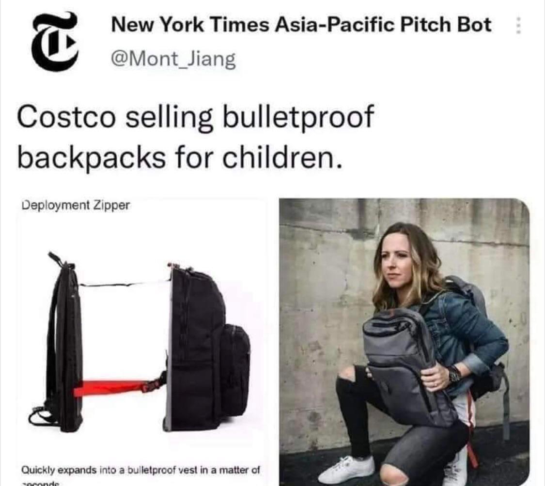 Bulletproof backpacks for children Scrolller