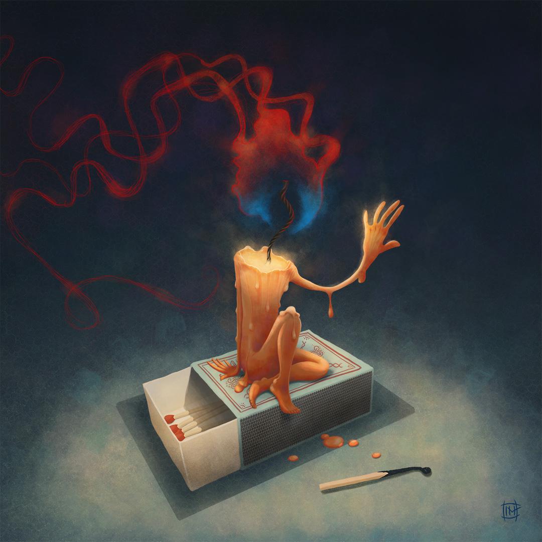 Candle, me, digital, 2021 Scrolller