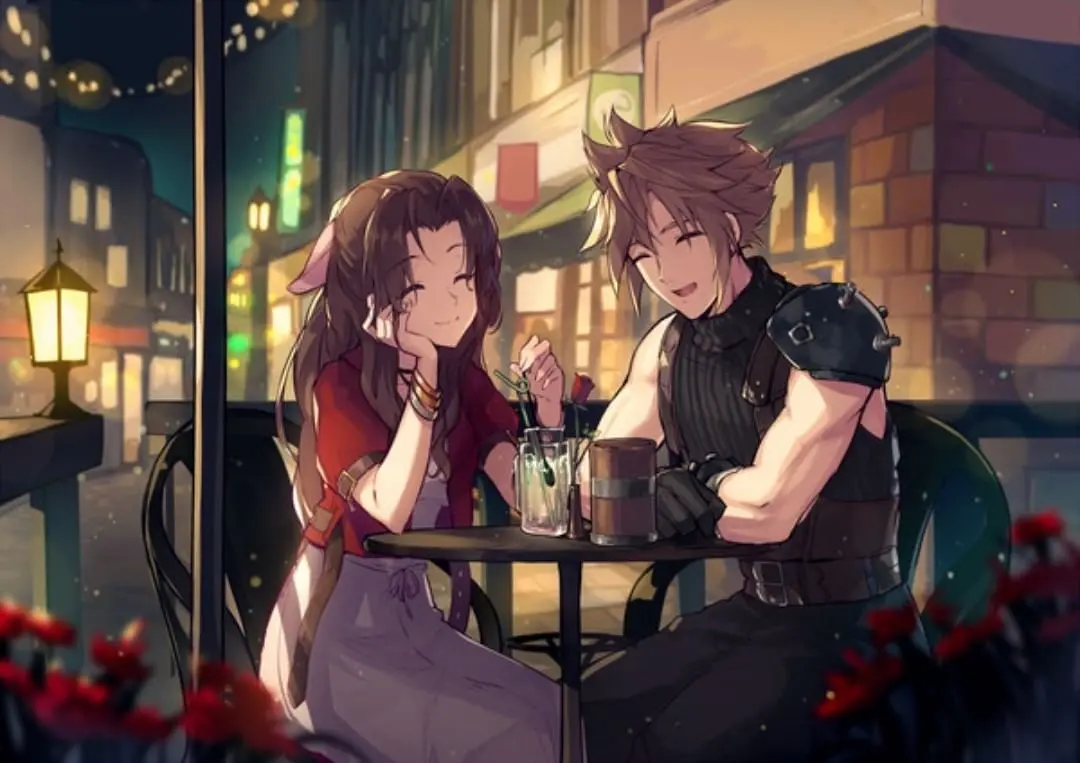 Cloud and Aerith on a date, Midgar, topside (xpost r/claerith) | Scrolller