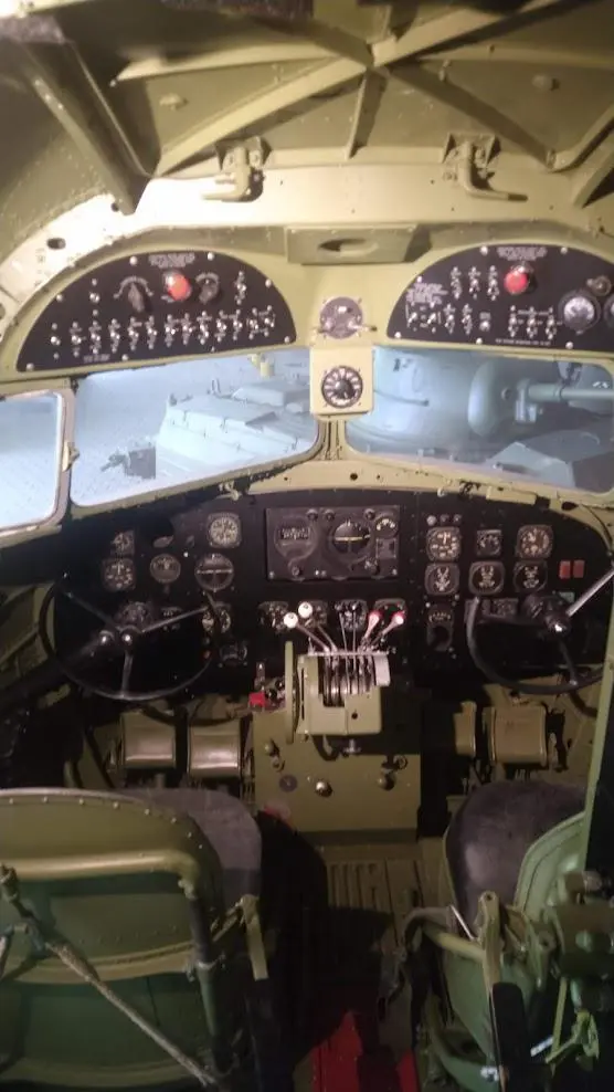 Cockpit of a Douglas C47 Skytrain as used by the 101st Airborne