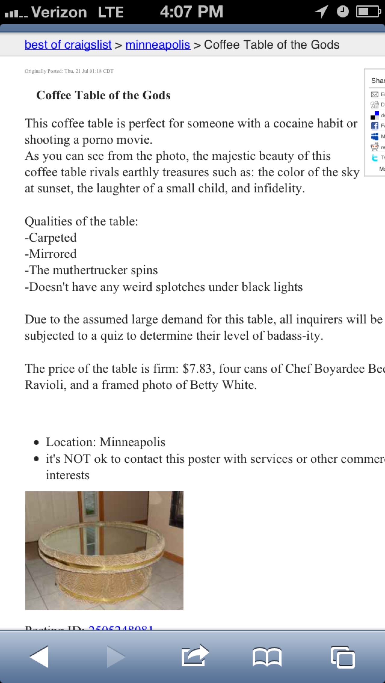 Coffee Table of the Gods Scrolller