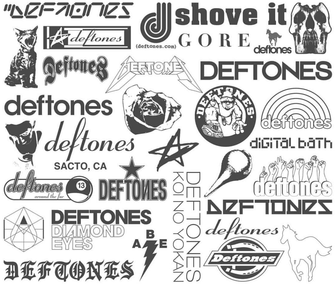 Collection of different Deftones logos from then till now. | Scrolller