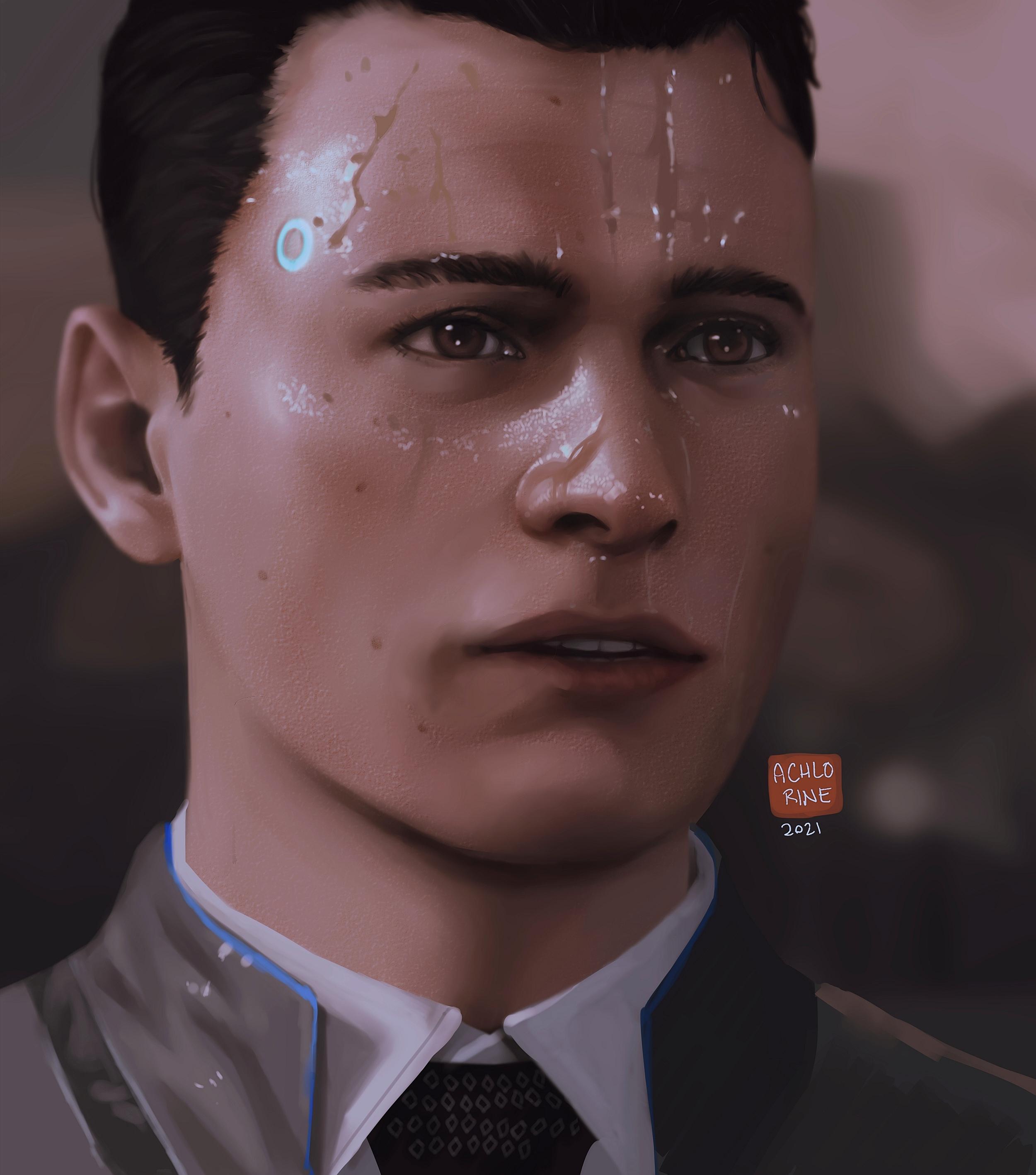 Connor portrait which totally killed me. It took me around 2 days and I ...