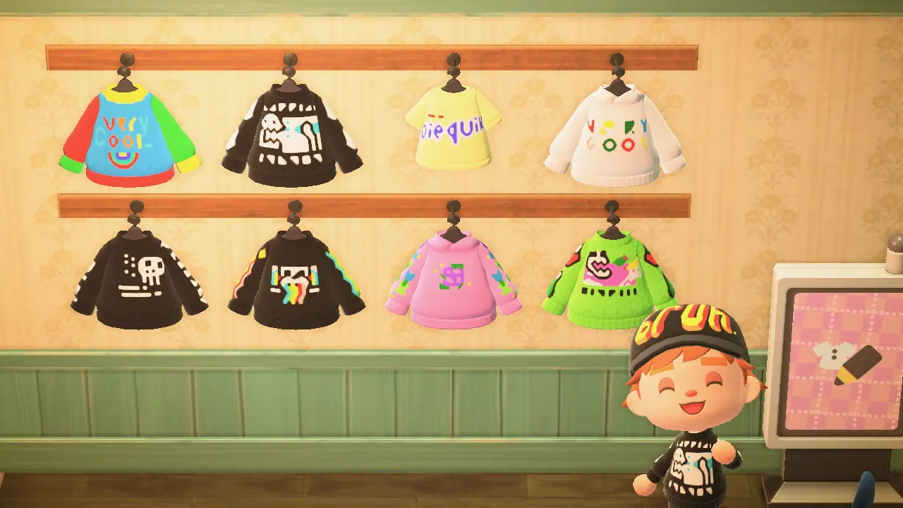 cool shirtz in animal crossing
