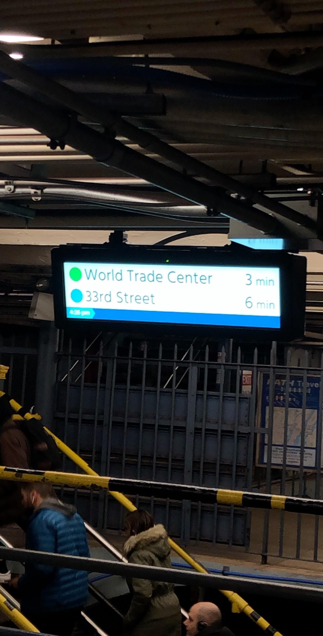 Countdown clocks have arrived at the PATH station | Scrolller