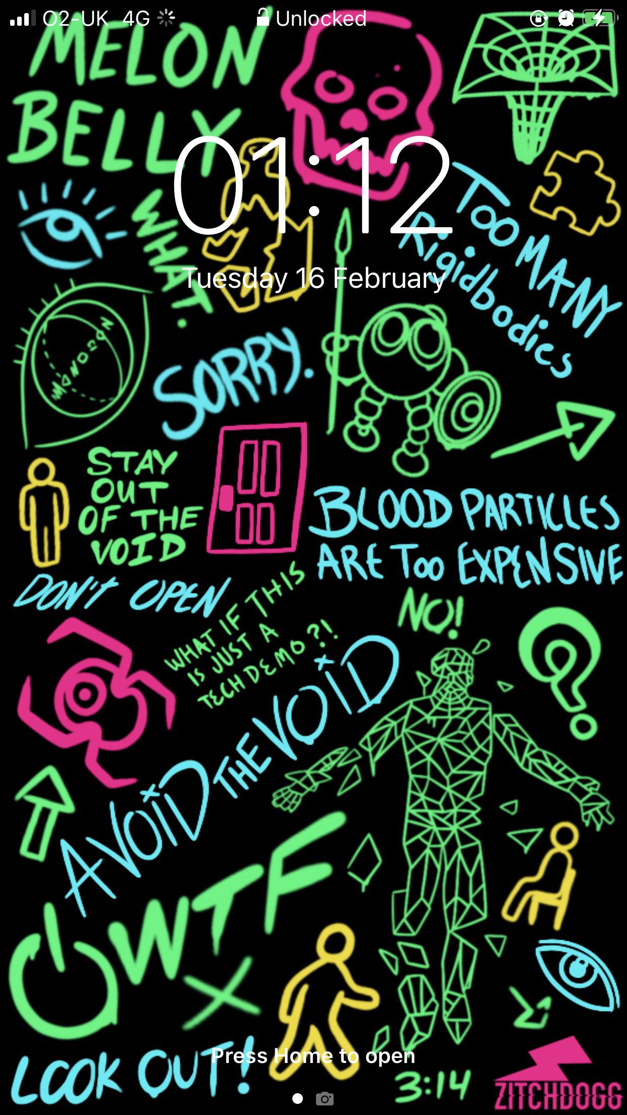 Created a lock screen from Boneworks graffiti :) | Scrolller