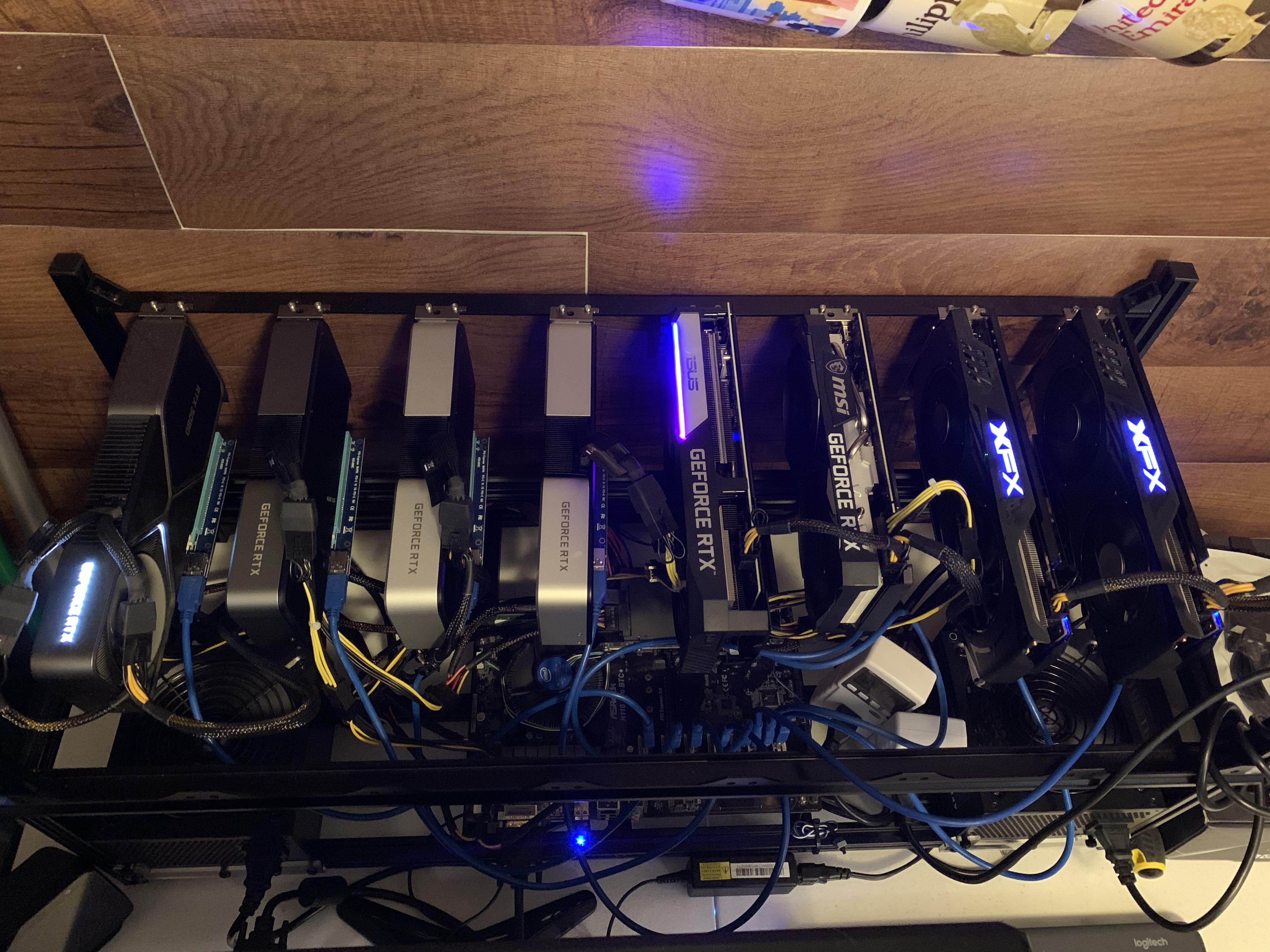 Current Rig Setup February 2021 - 1 RTX 3080, 1 RTX 3070, 4 RTX 3060 Ti ...