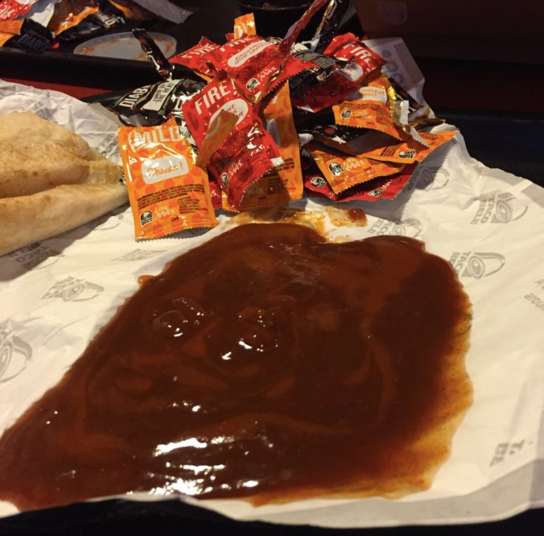 Darth Vader in Taco Bell Sauce Pile | Scrolller