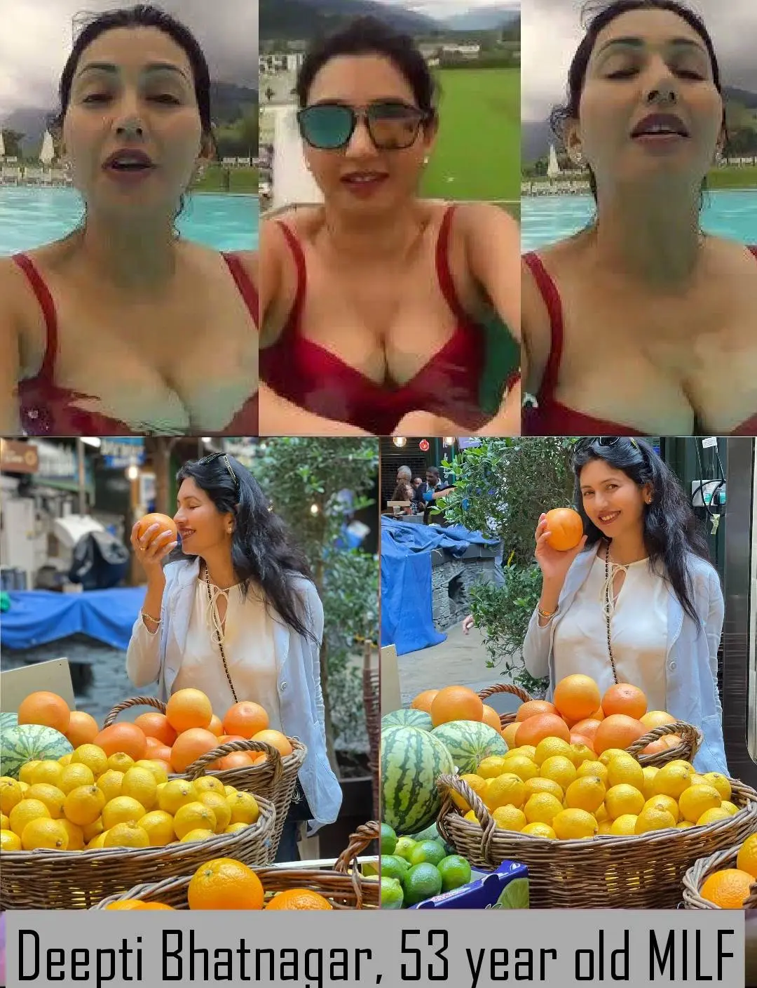 Deepti Bhatnagar. [Has she chosen the right fruit size ?? ]