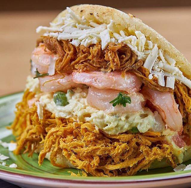 Delicious mixed Venezuelan arepa for a good breakfast | Scrolller