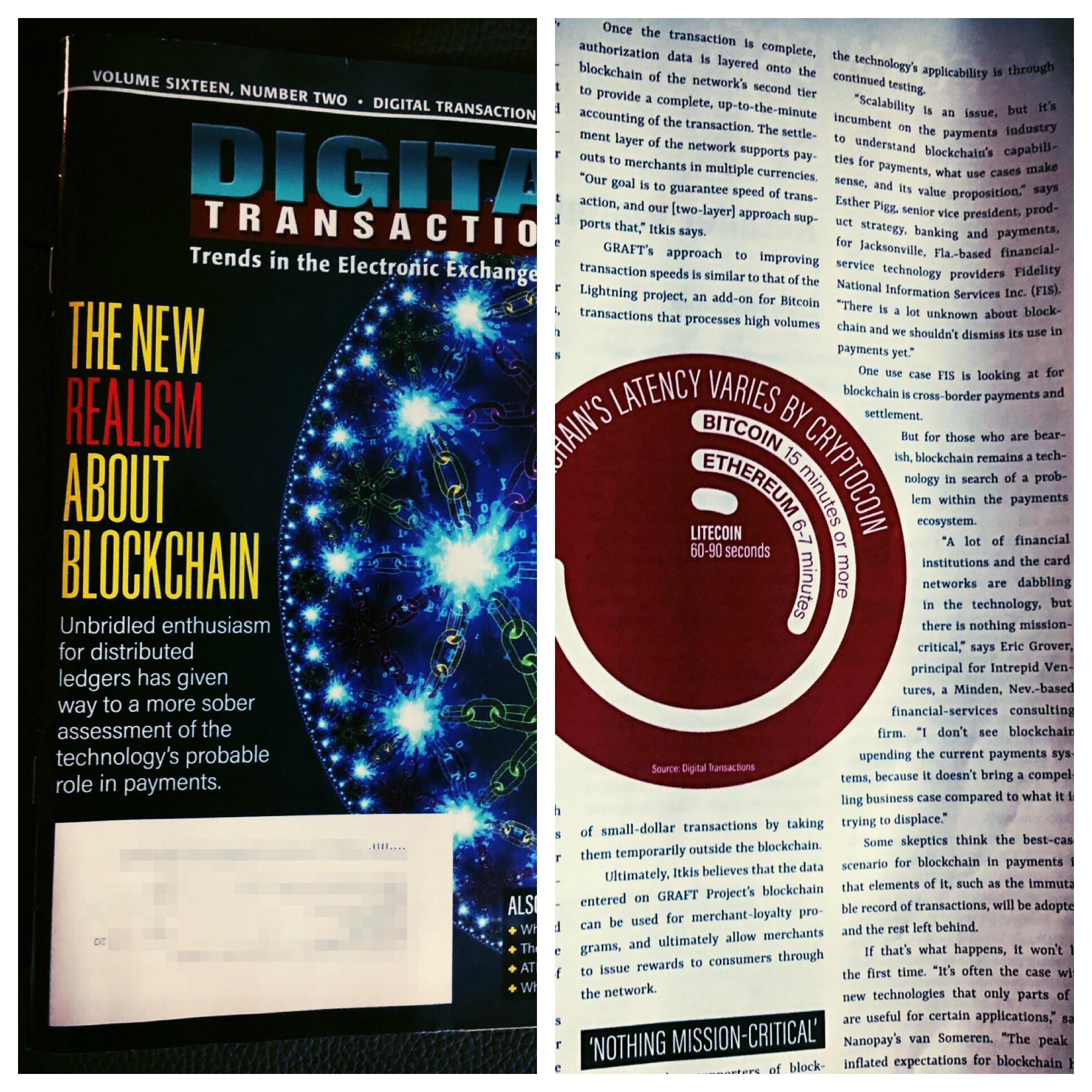 Magazine Write Up Digital Transactions magazine write up on GRAFT | Scrolller