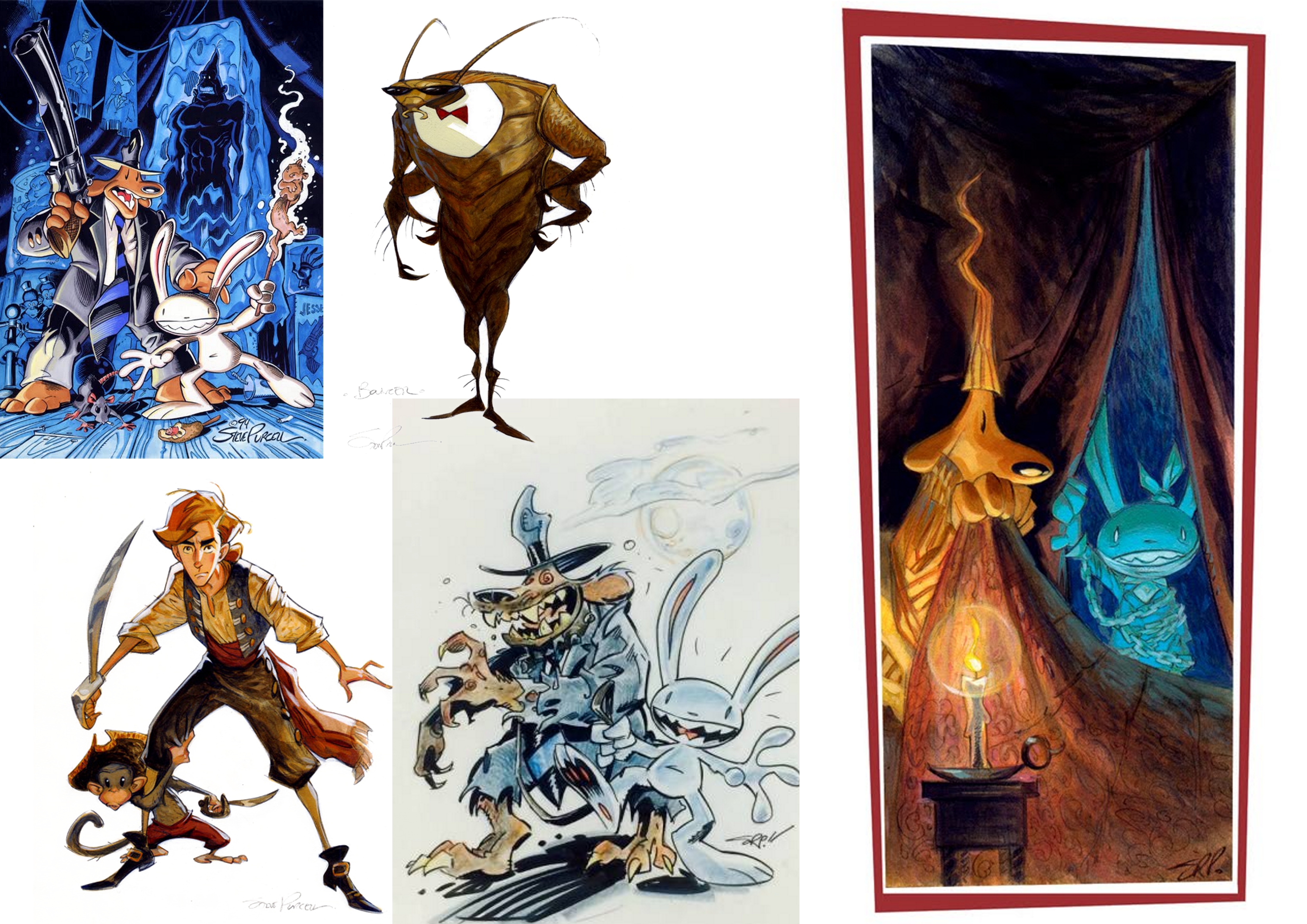 Does anyone know how Steve Purcell colours his works? I love his style ...