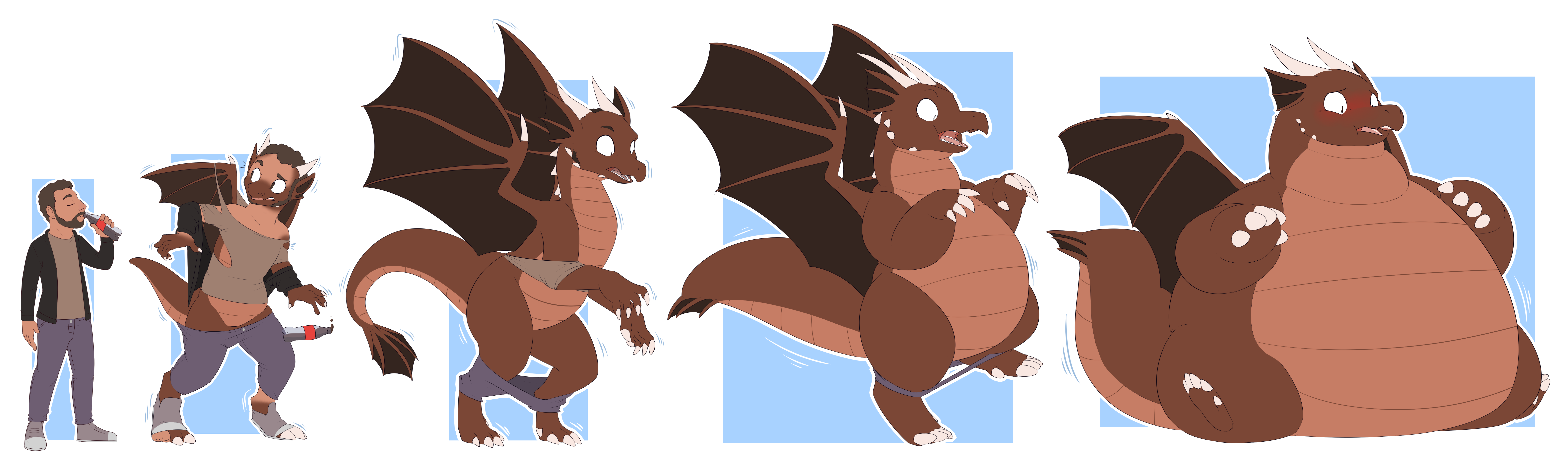 [Dragon/Inflation] Soda Dragon by FauvFox | Scrolller