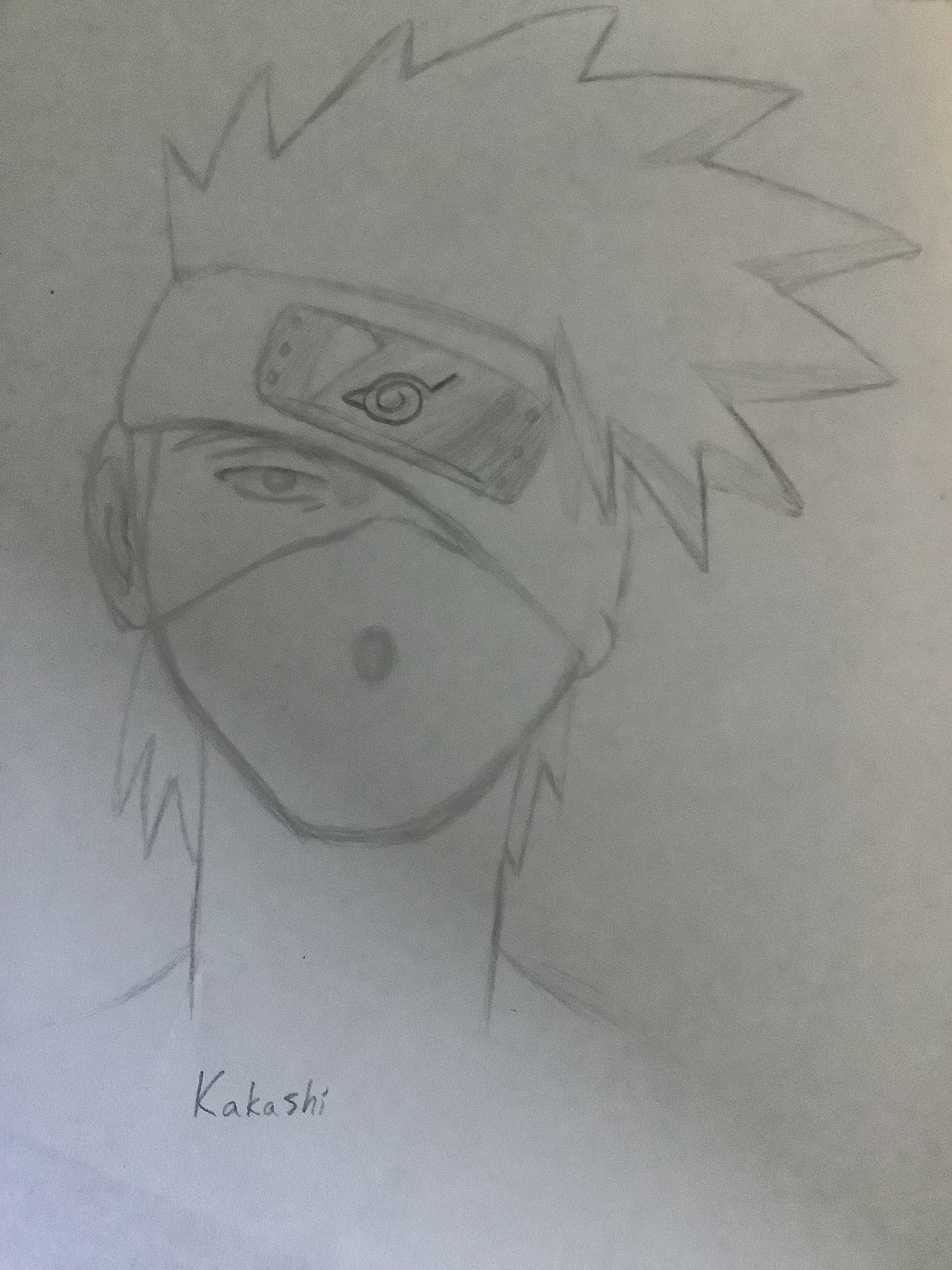 Drawing of Kakashi I made last night | Scrolller