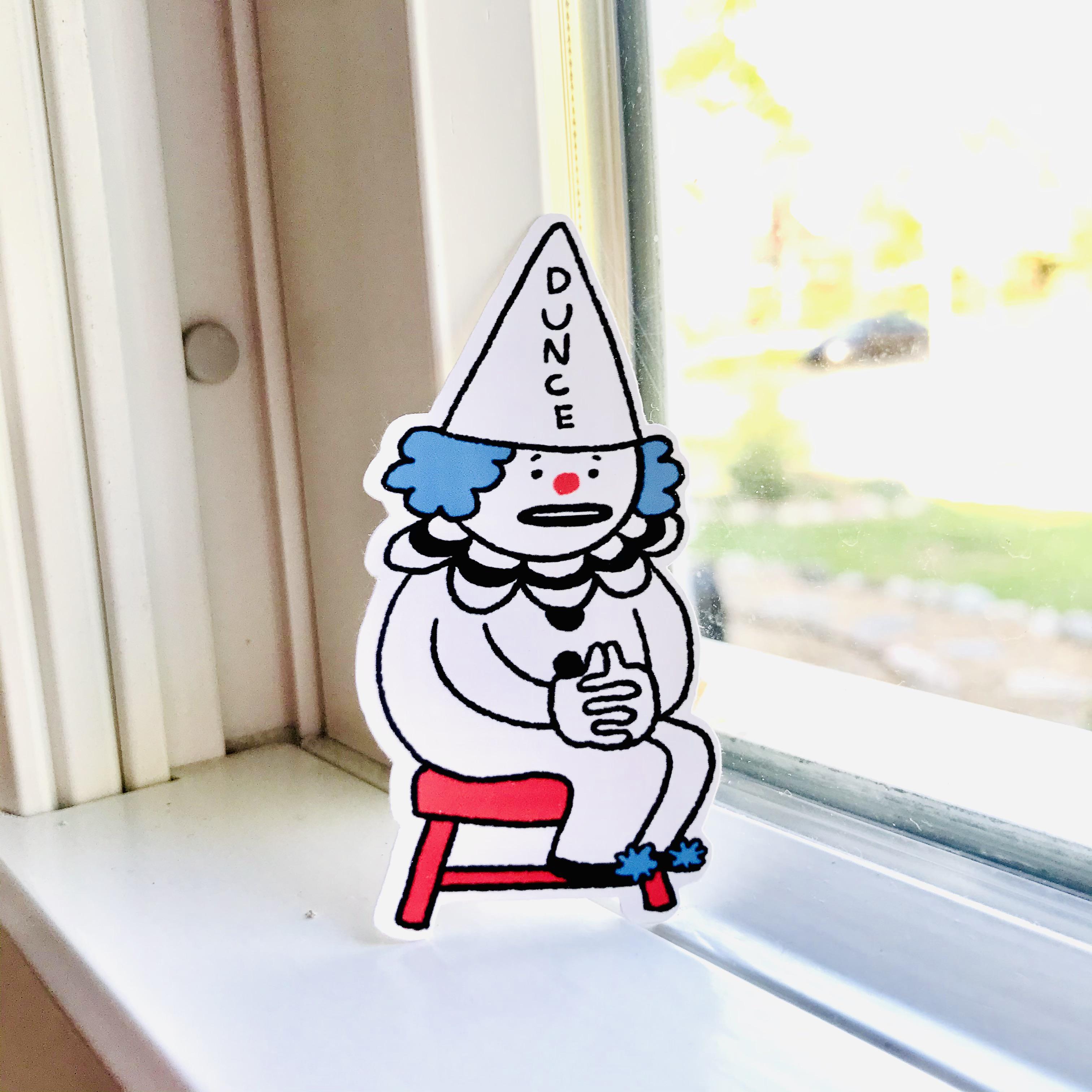 Dunce Sticker Dunce Clown sticker, | Scrolller