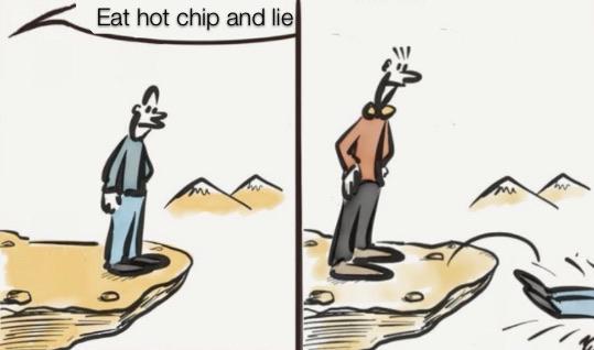 Do Riddles Hot Chips Eat hot chip and lie | Scrolller