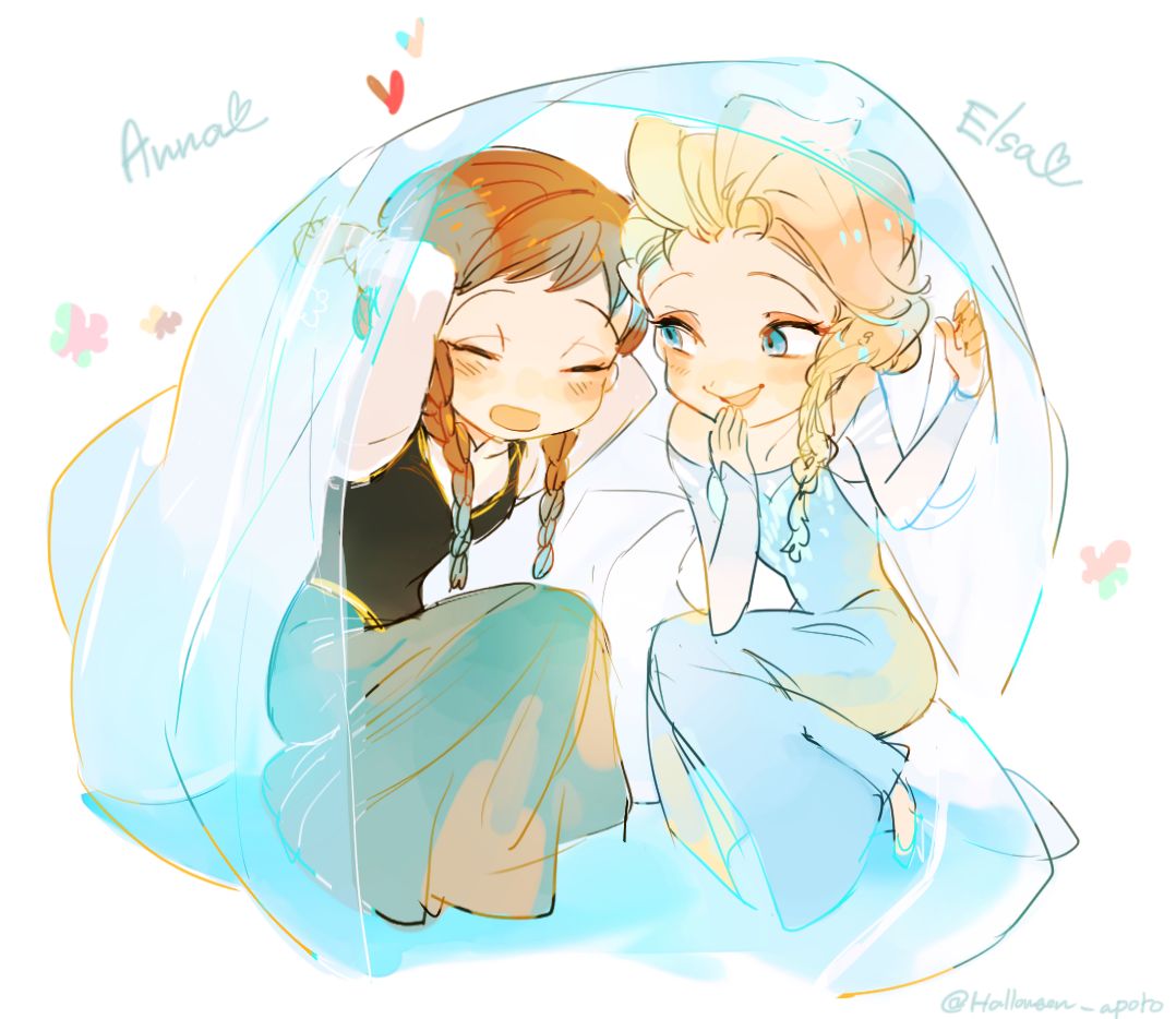 Elsa traps Anna with her ice cape, by ついろぐ | Scrolller
