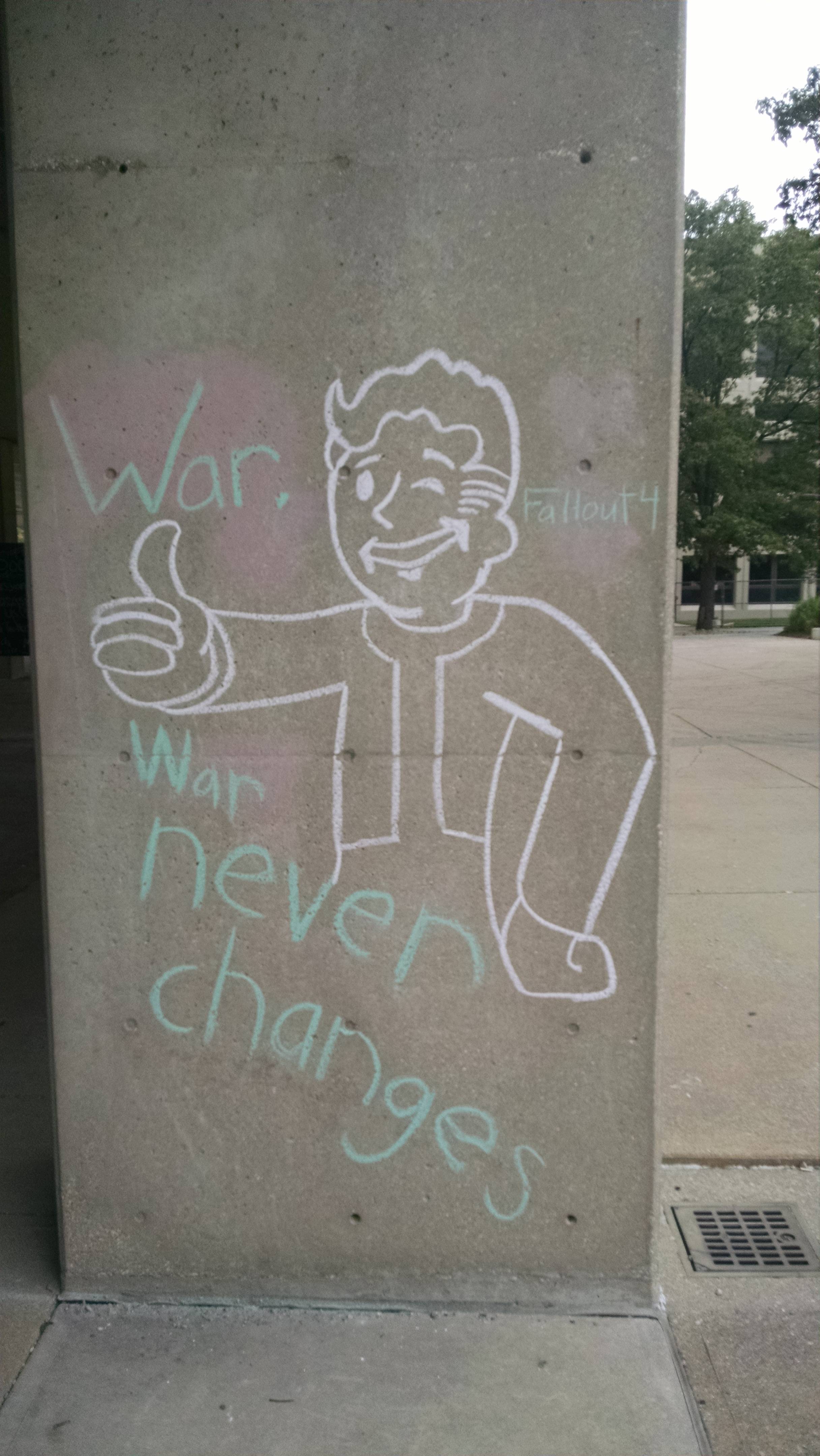 Fallout 4 drawing I did on Campus | Scrolller