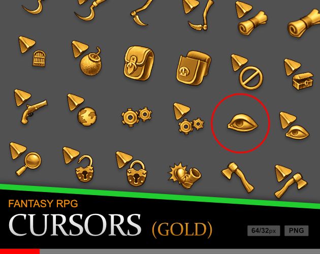 Fantasy RPG Golden Cursors (link in comment) | Scrolller