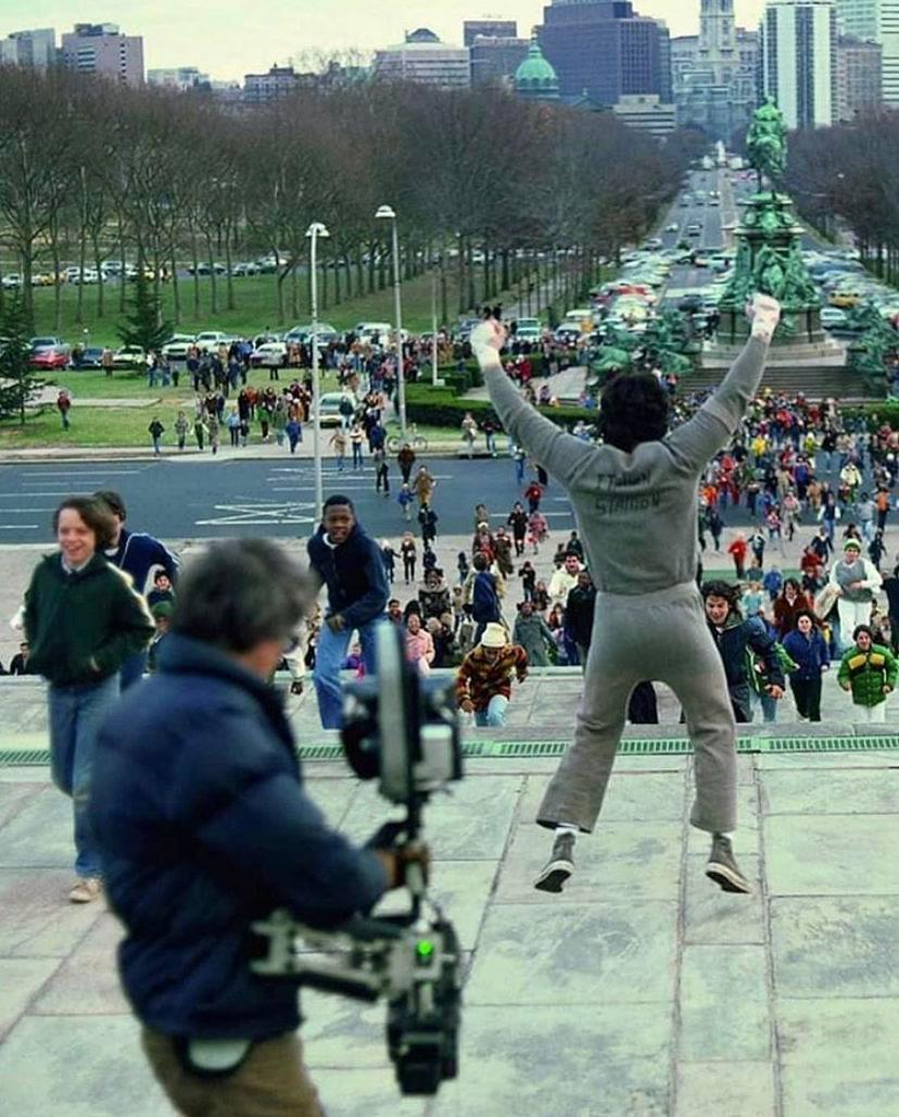 Filming the iconic scene from Rocky | Scrolller