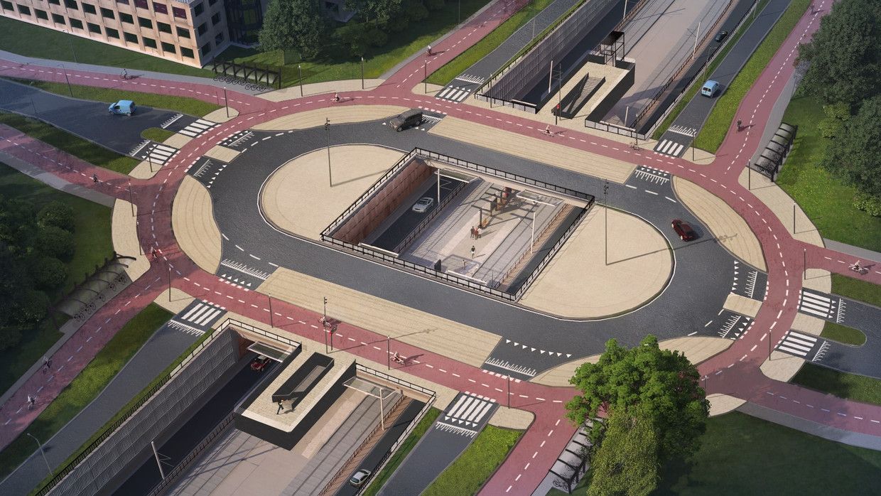 Multi Point Junctions First of three multi level junctions with priority for bicycles, in ...