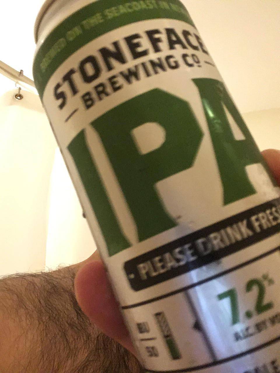 First time trying Stoneface IPA. Not bad. Thumbs up. “Live free, drink ...