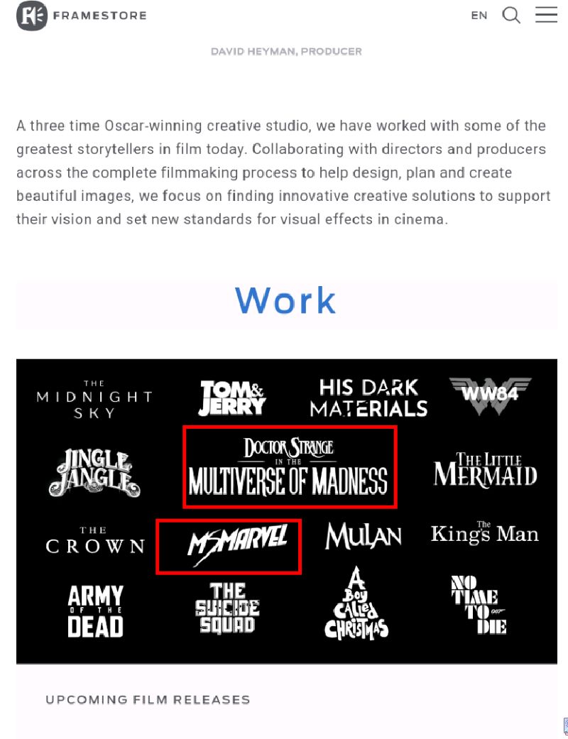 Framestore to do Doctor Strange in the Multiverse of Madness and Ms