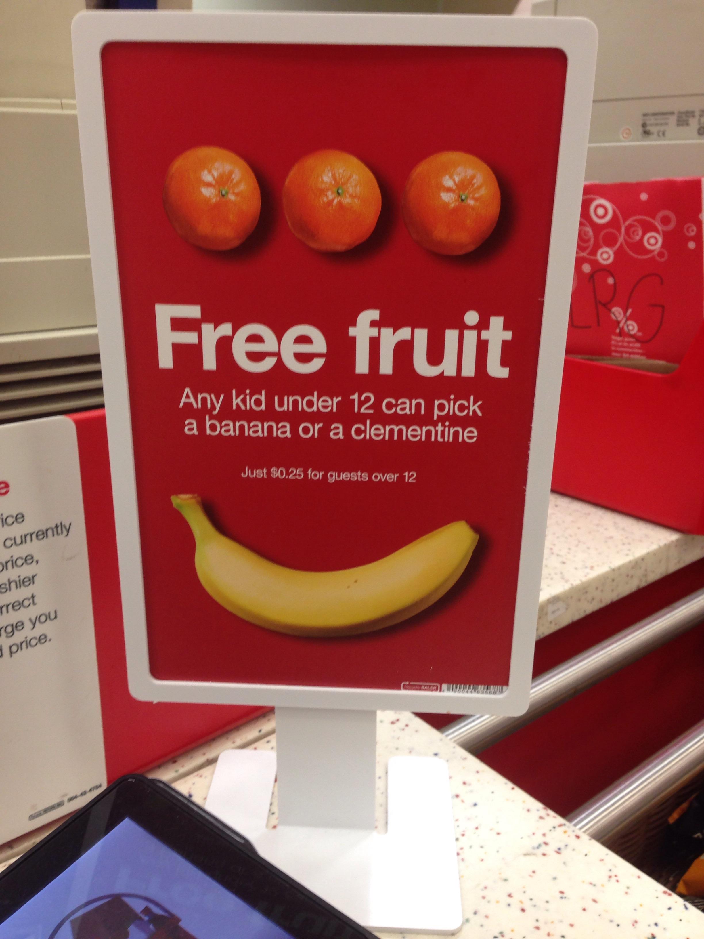 Free Fruit for Kids Under 12 at Target Scrolller