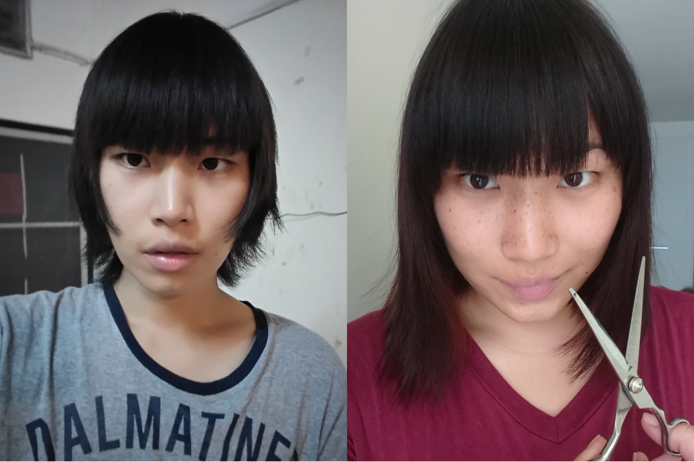 From first bangs after 7 months after transitioning in 2016 Until now