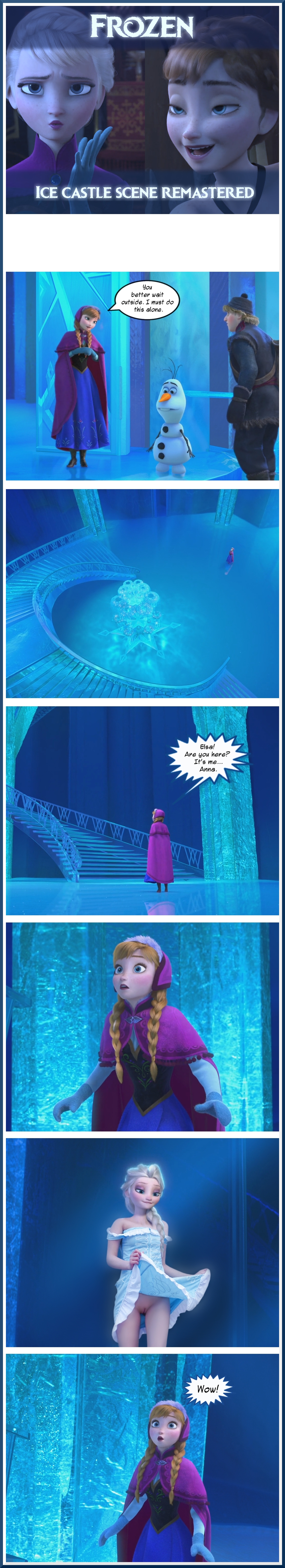 Disney Rastifan Frozen 2 - Ice castle scene remastered. Elsa, Anna, Kristoff Bjorgman ...