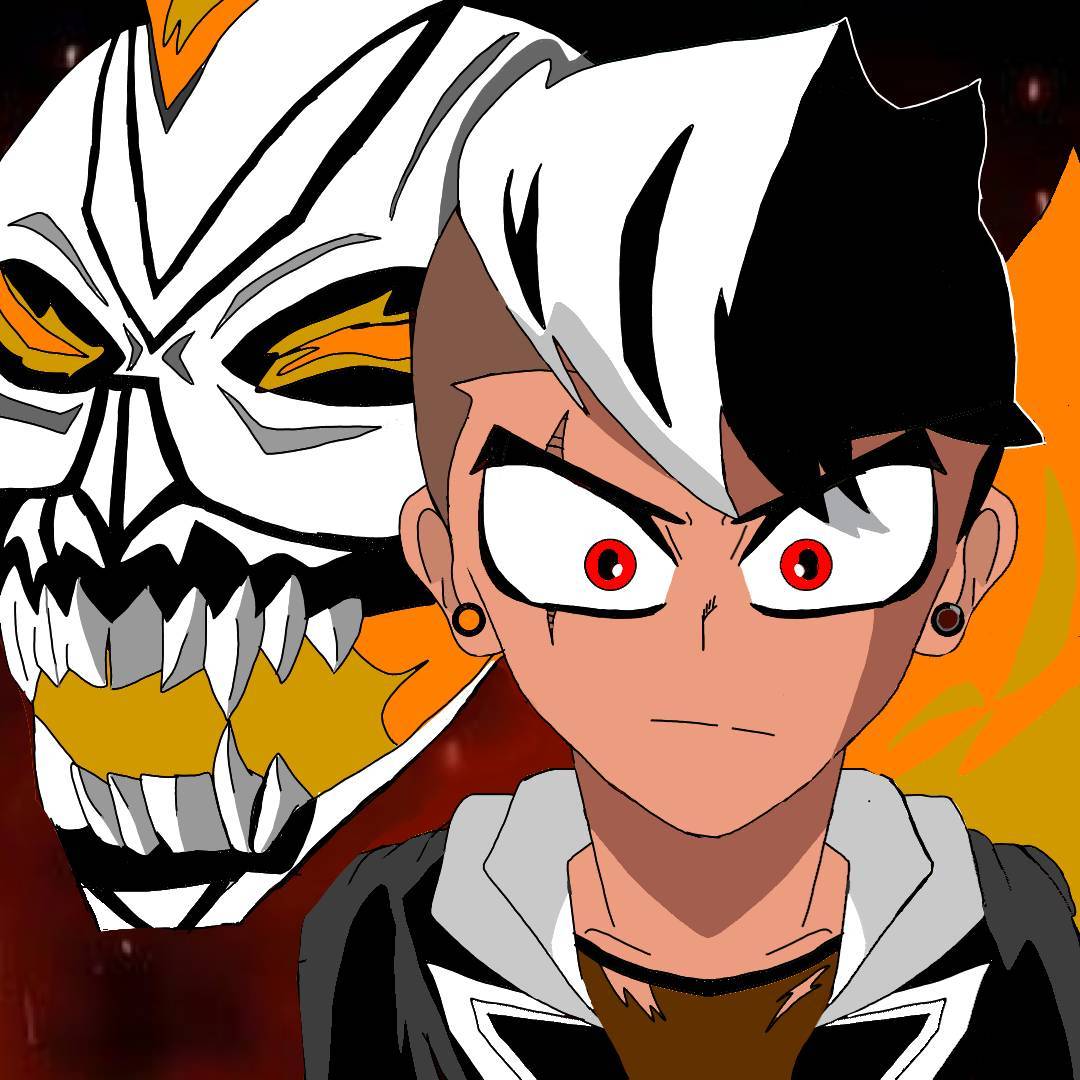 Ghost rider (Robbie Reyes) drawing by me. The skull was an absolute ...