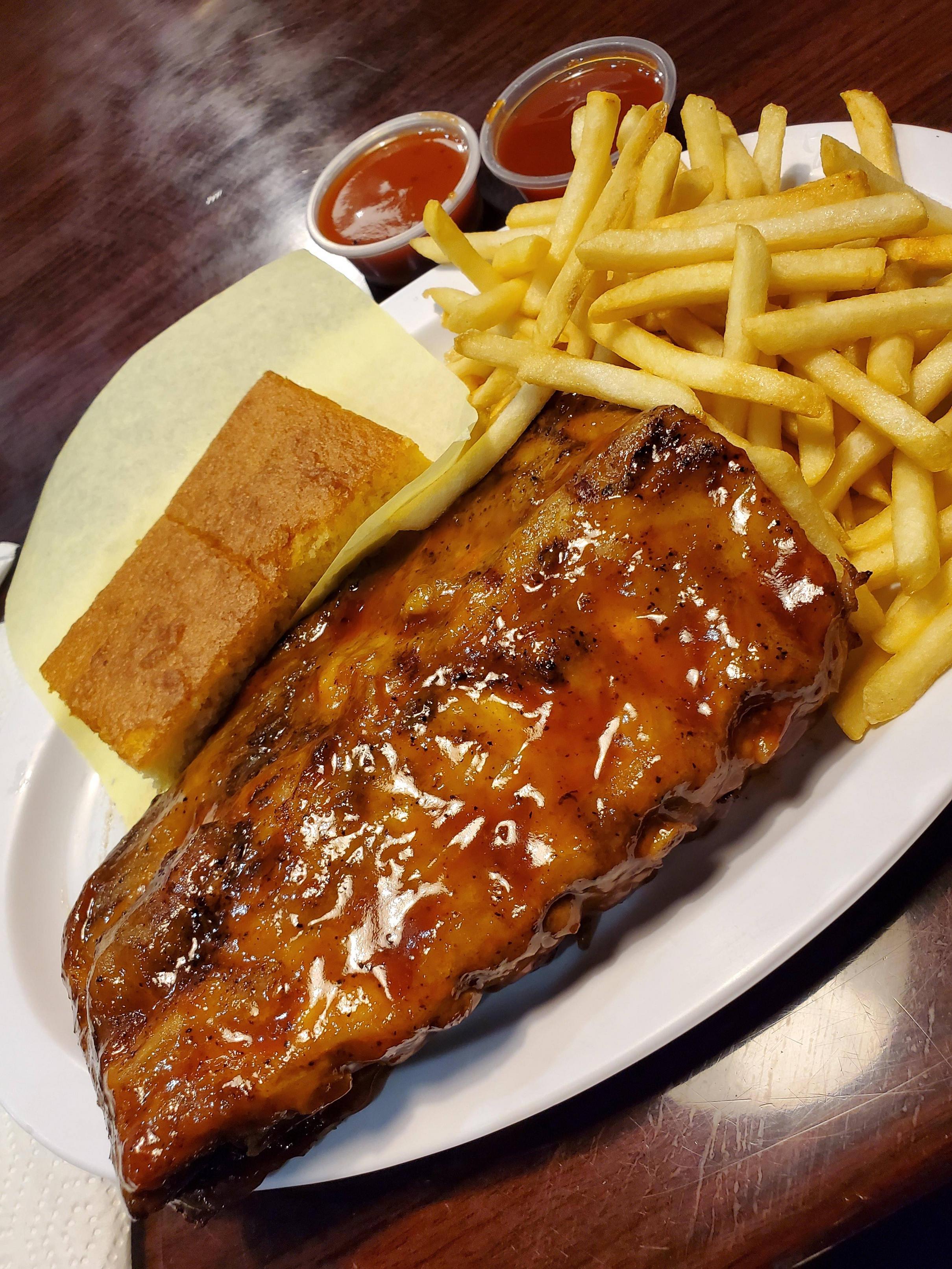 Half slab of ribs from Joey's Smokin BBQ in Torrance Scrolller