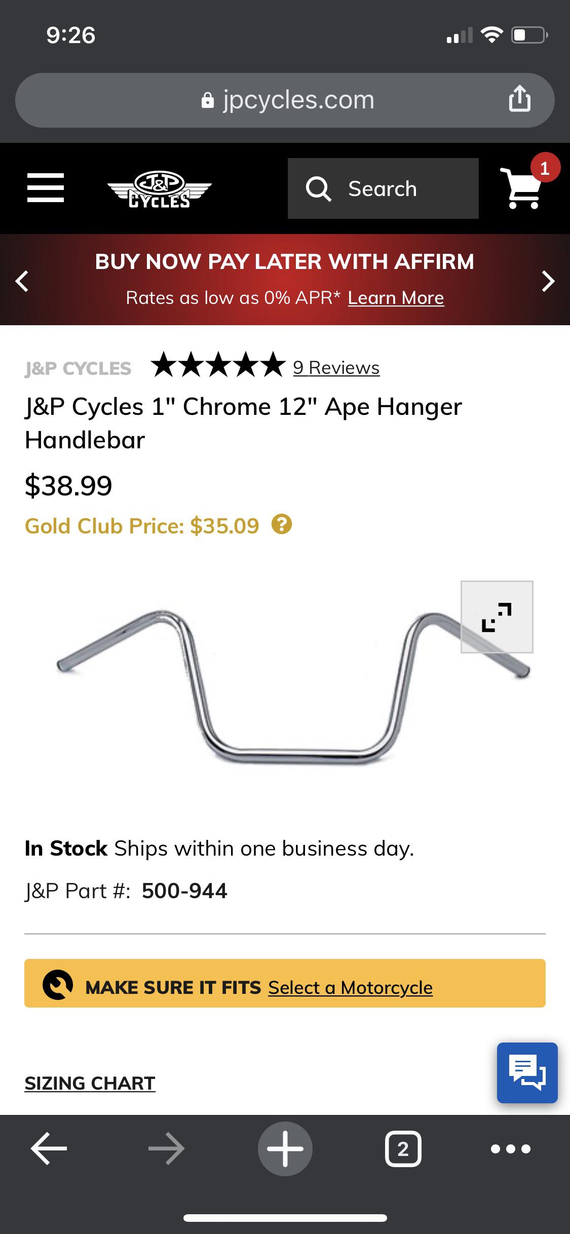 Handlebar confusion. I looked up what size handlebars would fit my 04