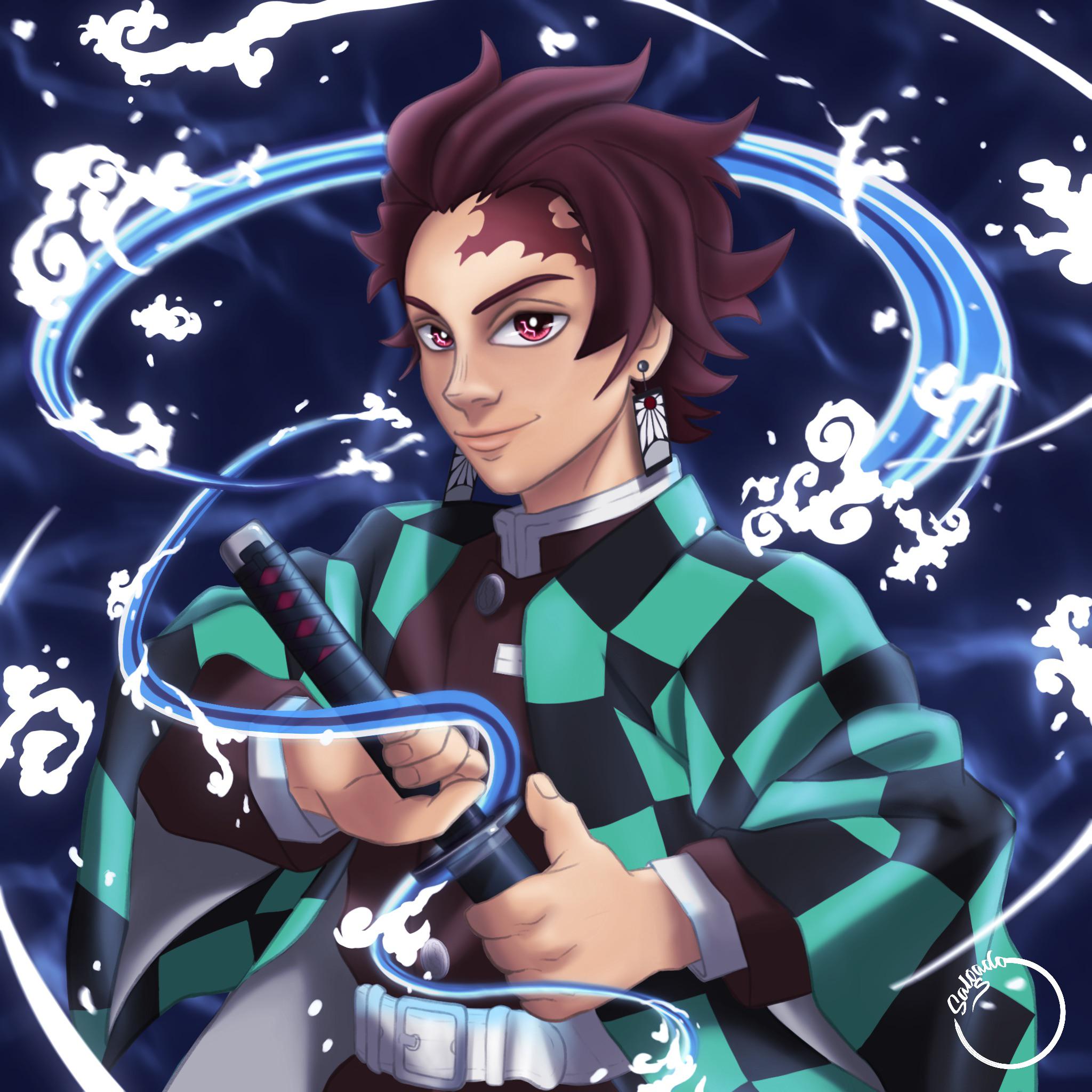 Hellouuu! My fanart of Tanjiro from Demon Slayer 🌊 | Scrolller