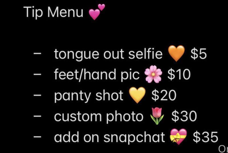 ULTIMATE TIP MENU ITEMS COMPILATION R CAMGIRLPROBLEMS visual data 6