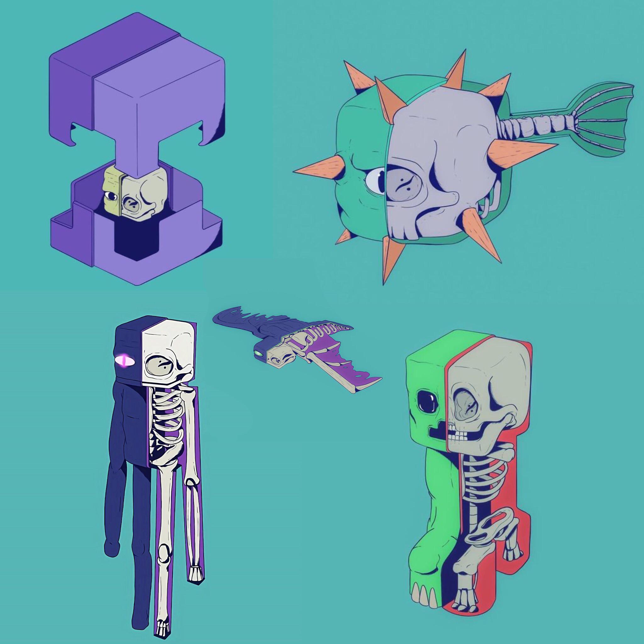 Here’s some of my Minecraft anatomy drawings! Hope you enjoy! | Scrolller