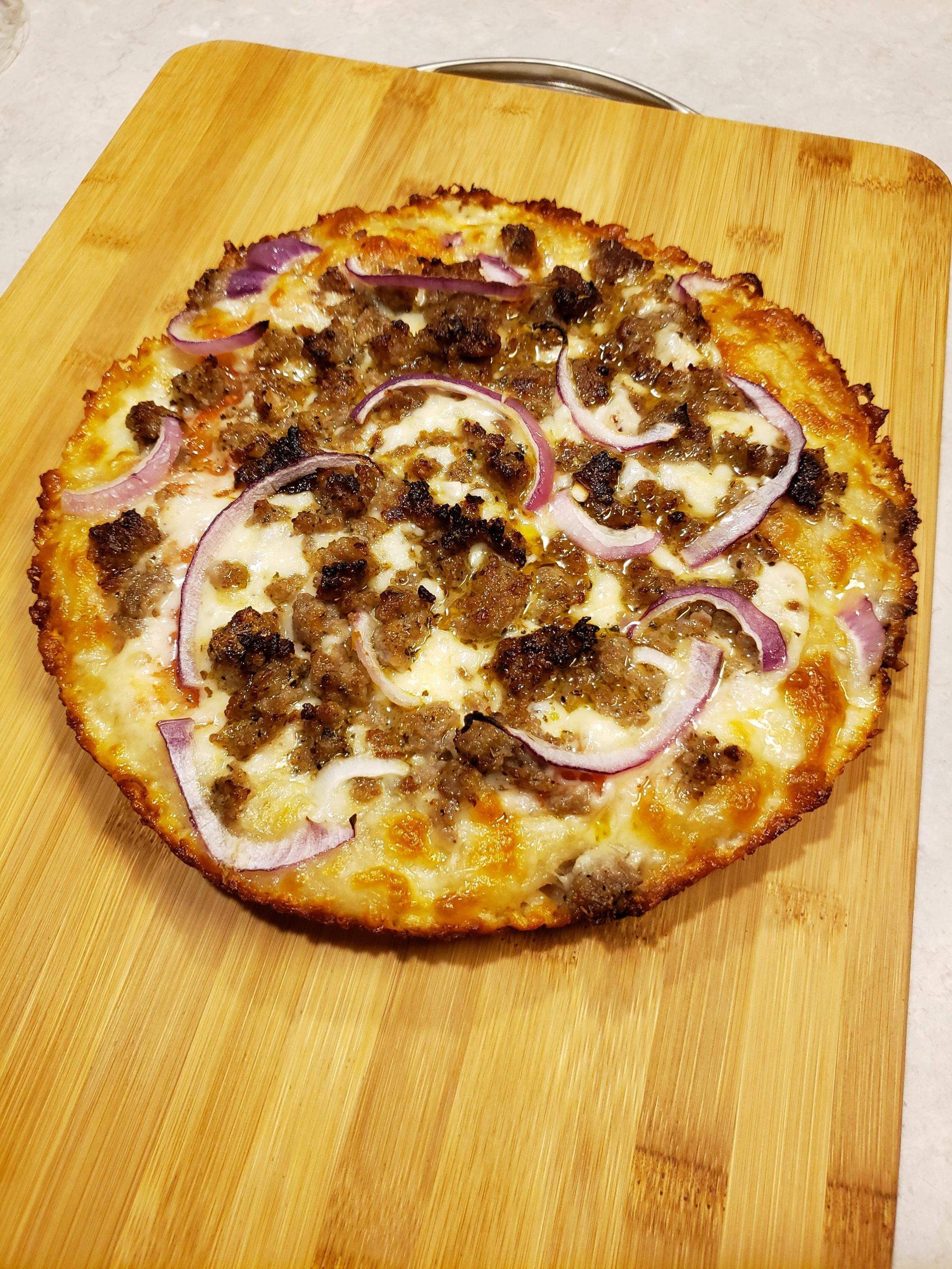 Homemade pan pizza with crispy cheesy edges Scrolller