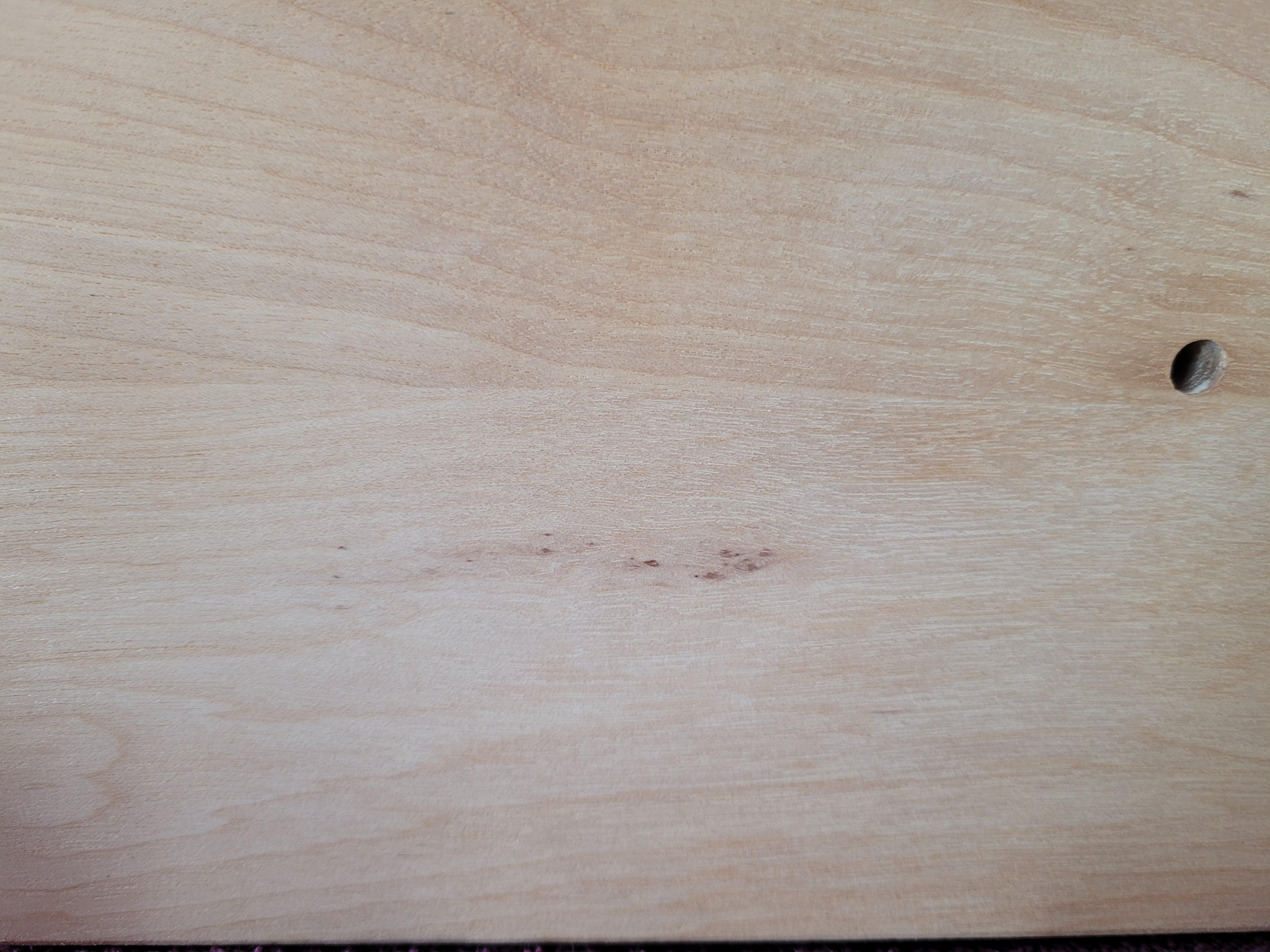 How to deal with discoloration in Maple? Wood bleach? Scrolller