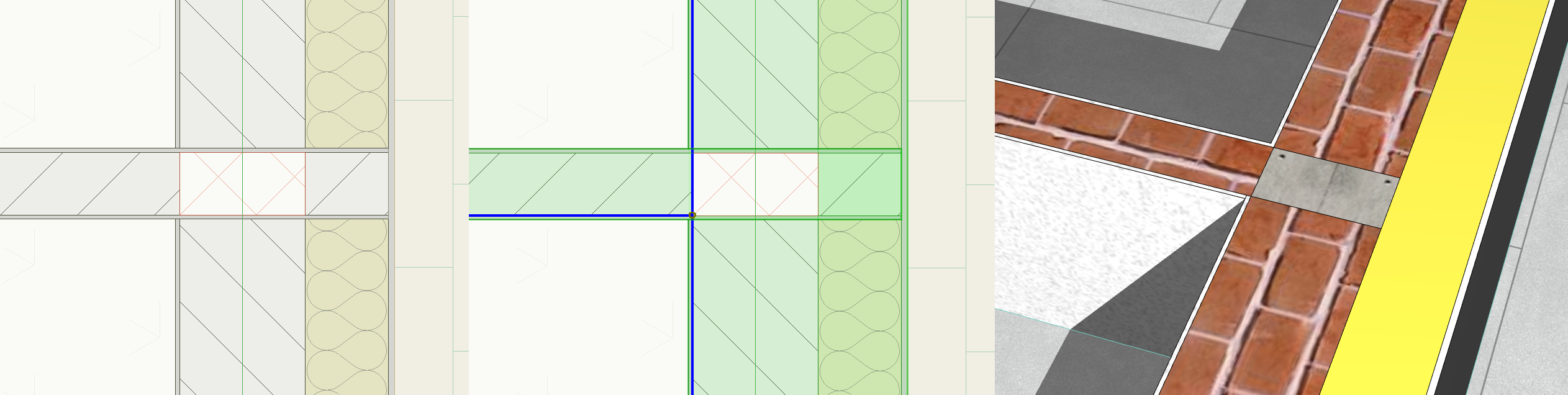 How to solve this wall joint? I don't want the thinner brick wall ...