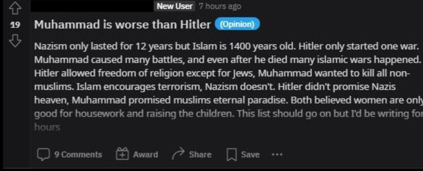 I don't how prophet muhammad is worse than Hitler | Scrolller