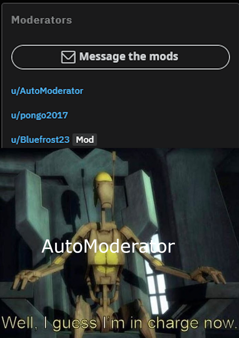 I for one our new robot overlords. Scrolller