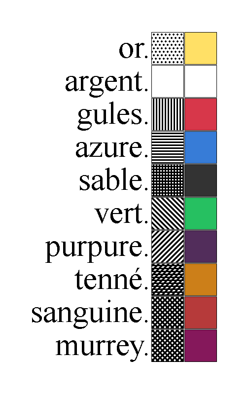 Color Coded Hatching I got obsessed with the hatching and colors in heraldry and made this ...