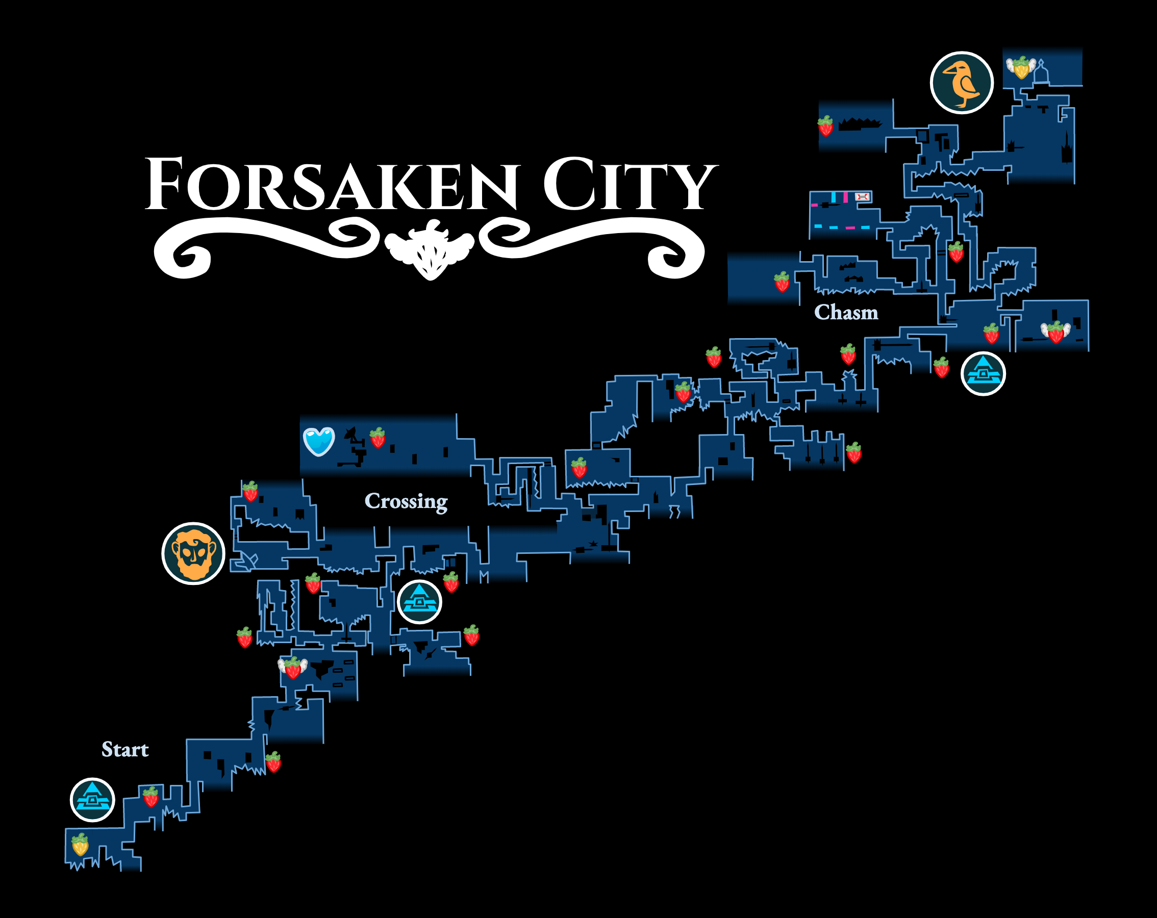 I made a Hollow Knight style map of the Forsaken City | Scrolller