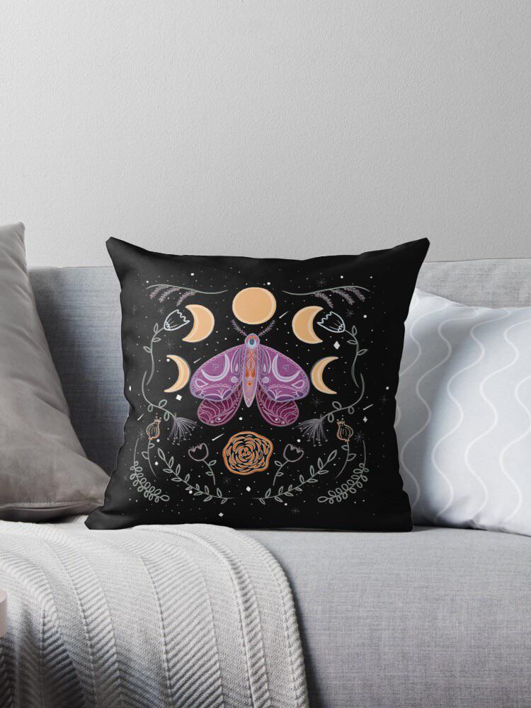 I made a lunar moth design and I think it turn out well on the pillow ...